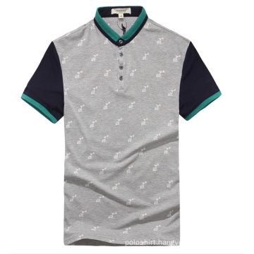 Customized Korean Style Color Combination Polo T Shirt
